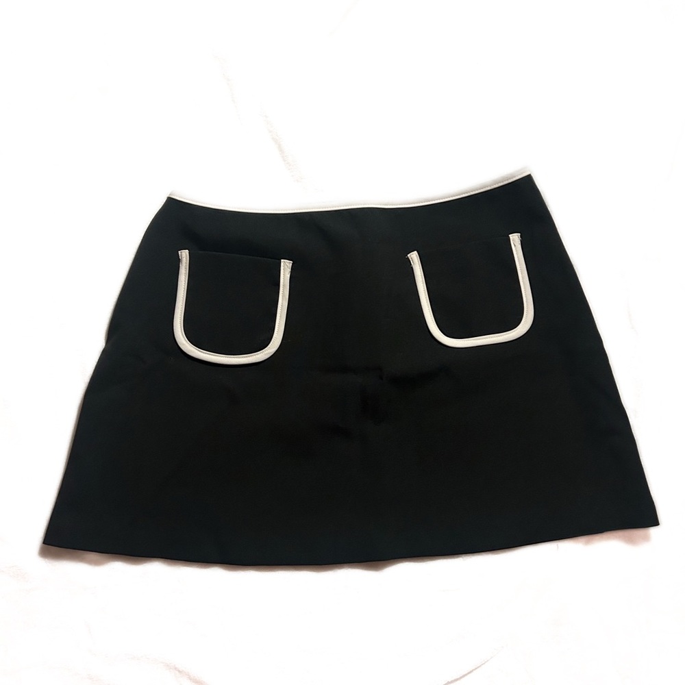 Black Skirt with White Trim